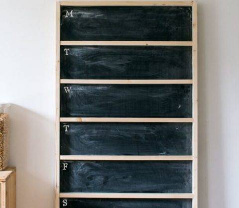 wooden chalkboard menu