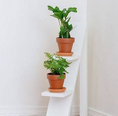 wooden tiered plant stand