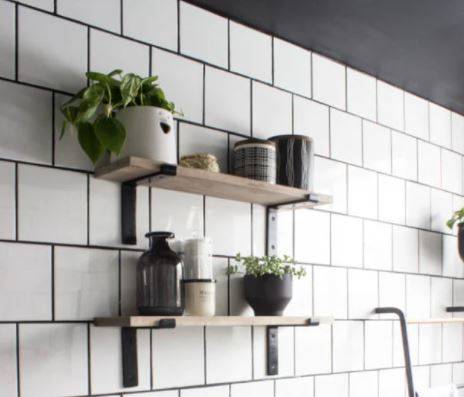 DIY wooden shelving