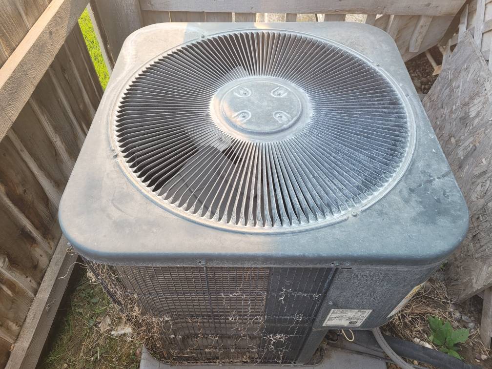 Top view of external air conditioner.