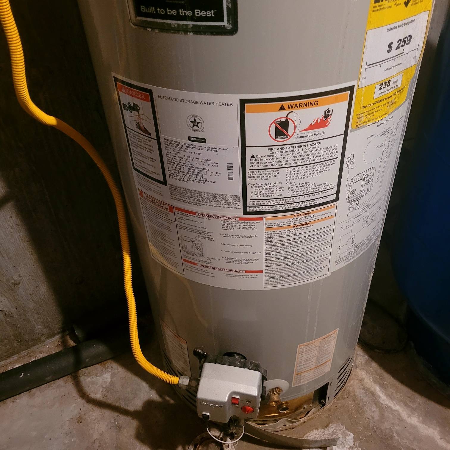 A high-efficiency water heater.