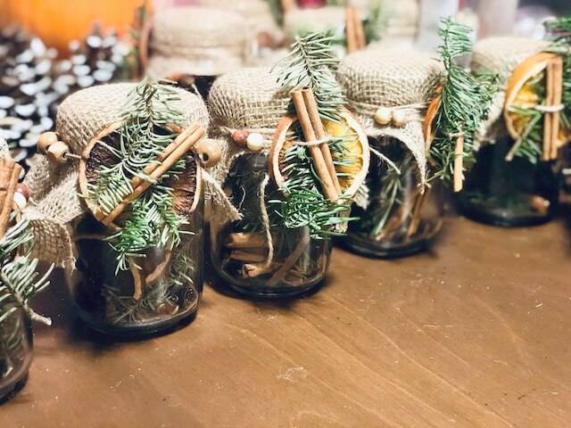 christmas potpourri jars